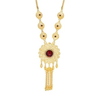 Женское ожерелье с подвеской в виде колокольчика, Золотые подвески, стразы, Богемные этнические цепочки, ожерелье, Афганское Длинное ожерелье, женское ожерелье 2