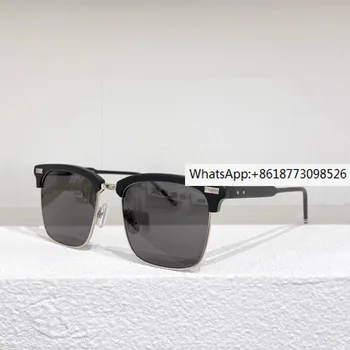 Модные, ретро, персонализированные, удобные, авангардные солнцезащитные очки TB711 унисекс, солнцезащитные очки в маленькой оправе черного кофейного цвета 3