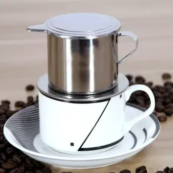 Чашка для ручного кофейного фильтра из нержавеющей стали, вьетнамский кофейный фильтр Для кухонной кофеварки, чашка для настаивания, Вкусная Прямая поставка
