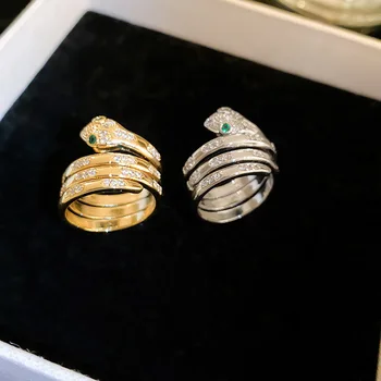 2023 Новое Корейское многослойное кольцо в форме змеи, Изысканное Элегантное модное простое кольцо, Женские украшения 17
