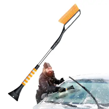 Автомобильная щетка для снега и скребок для льда Выдвижная щетка для снега со скребком для льда Многофункциональный автомобильный инструмент для уборки снега для 15