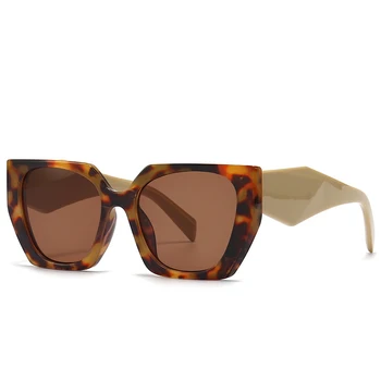 Новые ретро Дизайнерские негабаритные Квадратные солнцезащитные очки Для женщин, мужчин, люксовый бренд, Модные солнцезащитные очки Ins, Трендовые женские оттенки UV400 13