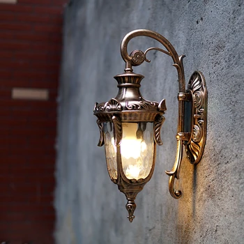 Уличный настенный светильник, светодиодный винтажный светильник на крыльце, Водонепроницаемое наружное бра, домашний декор, светильник для сада и двора 6