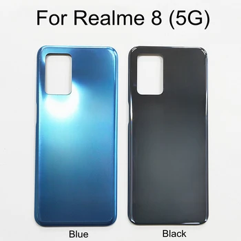 Для Realme 8 5G RMX3241 Задняя крышка батарейного отсека Задняя крышка дверцы корпуса Задняя крышка батарейного отсека Замена 20