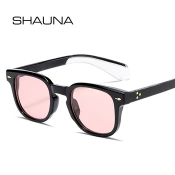 Круглые Солнцезащитные Очки SHAUNA с Ретро-Заклепками UV400 12