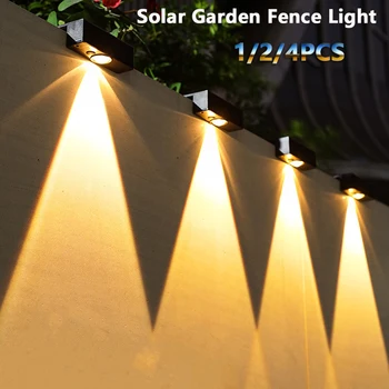 Светодиодные солнечные садовые фонари Супер Яркие водонепроницаемые Лампы на солнечных батареях Балконные лестницы Уличное освещение Наружный солнечный свет светодиодные фонари 10