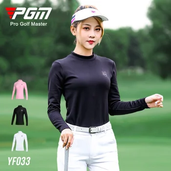 Одежда для гольфа PGM, женская нижняя рубашка, осенне-зимняя футболка с длинным рукавом, термобелье, эластичный спортивный низ. 18
