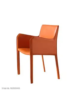 Итальянское седло кожаный обеденный стул для гостиной обеденный стол стул с сетчатой спинкой стул для макияжа в спальне знаменитостей распродажа 12