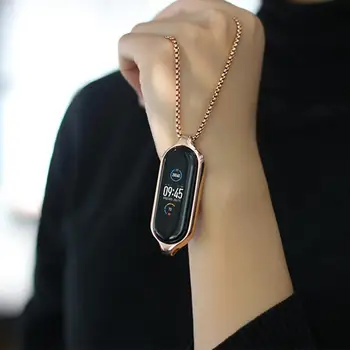 Лаконичный модный браслет из нержавеющей стали премиум-класса, прочный браслет Различного назначения для Xiaomi Miband 5/6 13
