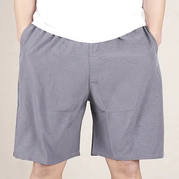 Летние новые ультратонкие Мягкие свободные шелковые гладкие шорты Мужские однотонные эластичные повседневные домашние брюки 10