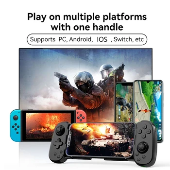 Выдвижной игровой ручной контроллер Gamepad с 3 режимами подключения, совместимый с Bluetooth 5.0 для ПК PS4 Switch для Android / iOS / Wins 22