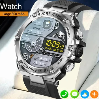 Прочные военные смарт-часы мужские для xiaomi Band Sports Фитнес-трекер Ip68 Водонепроницаемый Голосовой вызов AI по Bluetooth Smartwatch 2023 14