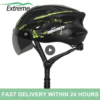 Велосипедный шлем Унисекс Со съемными магнитными очками, Сноубордический шлем, Сверхлегкий шлем для горного велоспорта, Защитный шлем для велосипеда 16