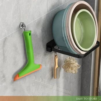 Универсальный силиконовый скребок для мытья стеклянной двери душевой кабины с длинной ручкой 18