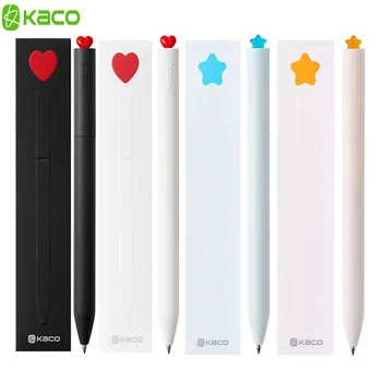 KACO FIRST Cute Love/Star Ротационные Гелевые Ручки Для Подписи 0,5 мм Fine Point Заменяют Черные/Синие/Красные Стержни Длиной 600 м В Подарок 4