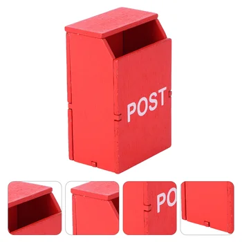 Декоративный почтовый ящик Принадлежности для мини-дома Реквизит для сцены Мебель Миниатюрная Игрушечная модель Внешняя 12