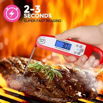 Подвесной Термометр для барбекю с подсветкой, Быстродействующий Точный Цифровой пищевой термометр, Аксессуары для ресторана 6