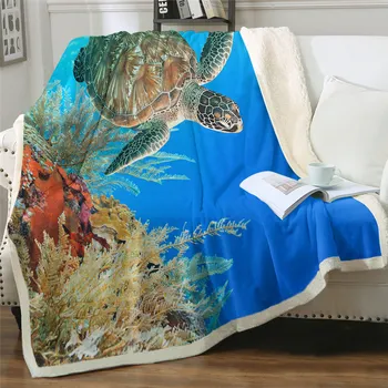 Модное детское мягкое одеяло с черепашьим 3D принтом, фланелевое одеяло, покрывало для кровати, дивана, одеяла для пикника, кемпинга, офисного ланча, одеяла