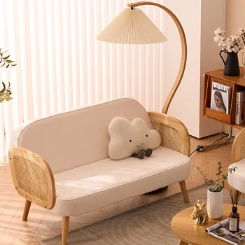 Скандинавский 3-местный эластичный диван для гостиной Эргономичный Диван для гостиной с деревянными ножками из овечьей шерсти Кресло-диван для чтения взрослых Мягкая мебель для салона 17