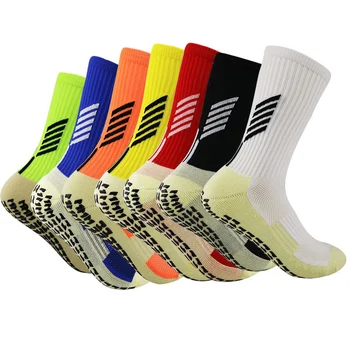 Нескользящие мужские накладки с противоскользящим захватом Футбольные носки для футбола Баскетбола Спортивные велосипедные носки с захватом 2023 21