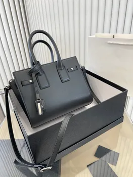 Женская кожаная сумка, женская роскошная сумка, высококачественная кожаная классическая сумка, высококачественные кожаные сумки, черная сумка-тоут 15