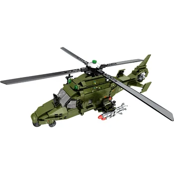 Южная Корея Современная модель военной машины Строительный блок LAH легковооруженные вертолеты WW2 Фигурки армейских ВВС Кирпичные самолеты Игрушка 15