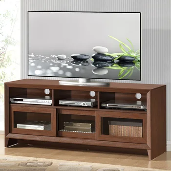 Современная подставка для телевизора с местом для хранения телевизоров до 60 дюймов, Hickory 16