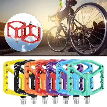 Светодиодная светящаяся велосипедная педаль с 3 герметичными подшипниками из алюминиевого сплава с ЧПУ, Противоскользящие велосипедные детали из велосипедного сплава, Плоские велосипедные Педали Mountain M6H0 19