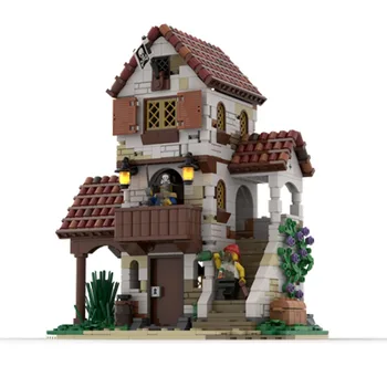 Отели серии MOC-127497 Pirate совместимы со строительными блоками LEGO, игрушками для сборки, строительством замков 20