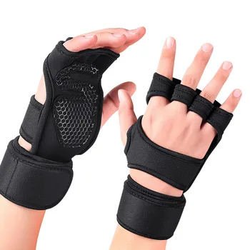 Перчатки для занятий тяжелой атлетикой, фитнесом, спортом, Силиконовые противоскользящие перчатки для бодибилдинга, гимнастики, защитные перчатки для ладоней 13
