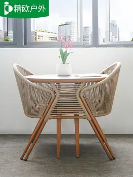 Чайные столики и стулья на открытом воздухе, Комбинированная Терраса Для отдыха, трость знаменитостей из трех частей, чайный столик на открытом воздухе Может получить 15
