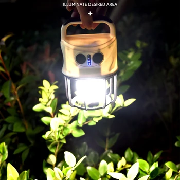 Походная лампа на открытом воздухе Винтажный Регулируемый Аварийный Перезаряжаемый Гибкий фонарь Легкое Освещение Вождение на барбекю