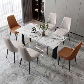 Дизайнерские Европейские обеденные стулья, современный роскошный эргономичный скандинавский стул, кухонная мебель для столовой Sillas Para Sala De Estar 4