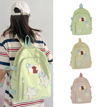 Школьный рюкзак большой емкости, нейлоновые рюкзаки для ноутбука, школьная сумка Harajuku, сумки для книг, повседневный дорожный рюкзак для подростков