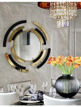Американское настенное украшение, простое современное новое китайское настенное украшение, зеркало, фон для дивана, настенный кулон 18