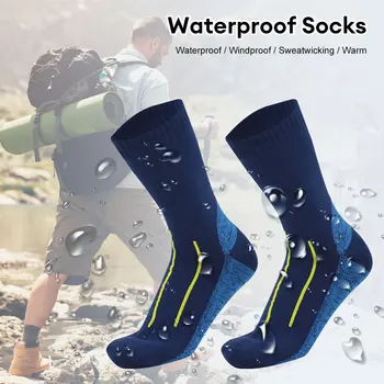 Мужские водонепроницаемые носки, велосипедные носки для активного отдыха, походные носки для кемпинга, Зимние лыжные носки, дышащие спортивные носки, теплые зимние носки 22