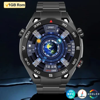 2023 Умные Часы Для Мужчин MT15 reloj hombre NFC 1 ГБ Локальный Музыкальный Компас DIY ЛОГОТИП Bluetooth Круглые Умные Часы Для Huawei Ultimate 18