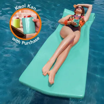 Надувной матрас для бассейна Kool Float толщиной 1,75 дюйма с дополнительным покрытием Kool Kan, мятный
