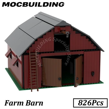 Модульный фермерский дом, сарай, здания MOC, строительные блоки, кирпичные игрушки, строительный подарок для детей 19