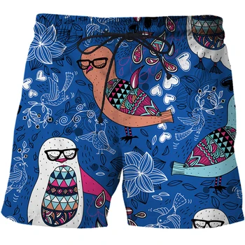 Мужские шорты Быстросохнущие Летние Пляжные шорты для отдыха на острове Короткая мужская одежда с 3D-печатью Повседневные удобные спортивные шорты для бега Мужские 14
