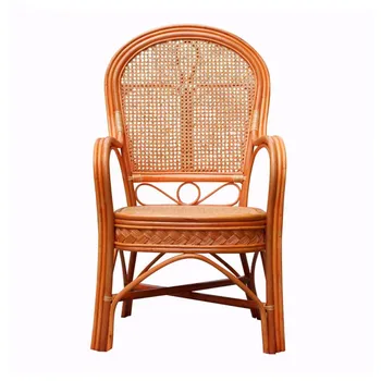 Ротанговый стул с высокой спинкой для отдыха на открытом воздухе, Балкон, Офисный стул для маджонга, Индонезийский натуральный стул из настоящего ротанга 12