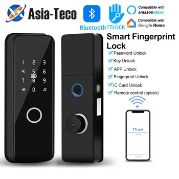 Интеллектуальная Блокировка Биометрических Отпечатков Пальцев TTlock Smart Lock Bluetooth App Дистанционная Разблокировка Электронного Дверного Замка с Aleax Google Home 14