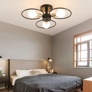 Скандинавская светодиодная люстра Потолочный светильник Золотисто-белая Роскошная лампа для спальни, столовой, гостиной, ежедневного освещения в помещении 3