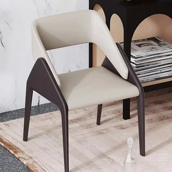 Портативные современные обеденные стулья Дизайн заднего пола Индивидуальное кресло Кожаная мебель для гостиной Sedie Cucina Кухонная мебель MQ50CY 7