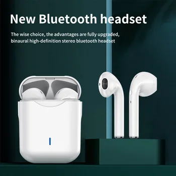 Спортивная Bluetooth-гарнитура i9spro с беспроводным двойным ухом, с цветомузыкальным стереонаушником, зарядным отсеком, многофункциональная портативная 4