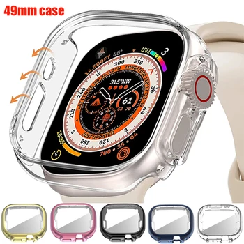 Защитная Пленка для Экрана Apple Watch Ultra Case Full Soft Clear бампер Прозрачная Крышка аксессуары iwatch serise Ultra 49mm case 1