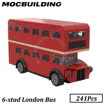 Лондонский автобус с 6 шпильками, Городской автомобиль, Кирпичи, Строительные игрушки, Развивающие Игрушки для детей, Подарки для детей 22