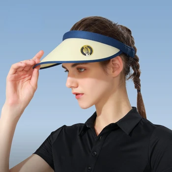 2023 Новая Мужская Женская кепка для гольфа Пустой верх Летняя солнцезащитная шляпа С увеличенными полями Спортивная Дышащая солнцезащитная кепка Бейсболки на открытом воздухе