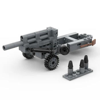 M102 105-мм гаубица Военное оружие Строительный блок Игрушка Сборная модель Креативные подарки для детей с 2 солдатами 22