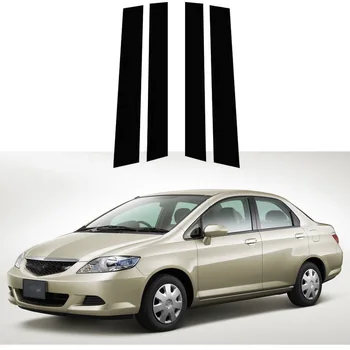 Автомобильные стойки, дверные оконные накладки, наклейки, наклейка для Honda Fit Aria City 2003 2004 2005 2006 2007 2008